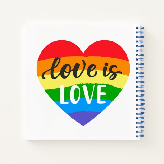 Love Rainbow Heart Notitieboek (Achterkant)