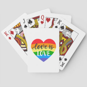 Love Rainbow Heart Pokerkaarten