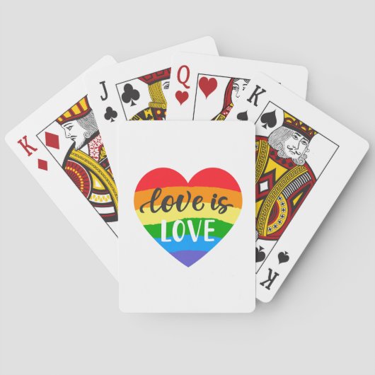 Love Rainbow Heart Pokerkaarten (Achterkant)