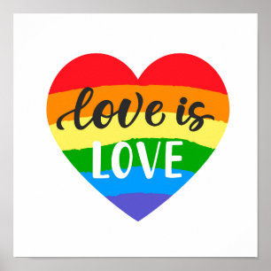Love Rainbow Heart Poster