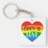 Love Rainbow Heart Sleutelhanger (Voorkant)