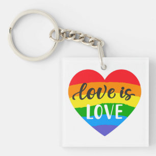 Love Rainbow Heart Sleutelhanger