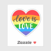 Love Rainbow Heart Sticker (Vel)