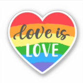 Love Rainbow Heart Sticker (Voorkant)