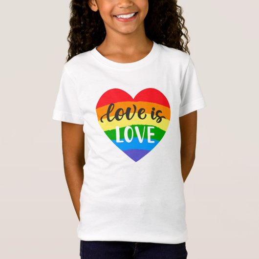 Love Rainbow Heart T-shirt (Voorkant)
