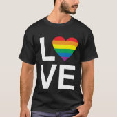 LOVE RAINBOW HEART T-Shirt (Voorkant)