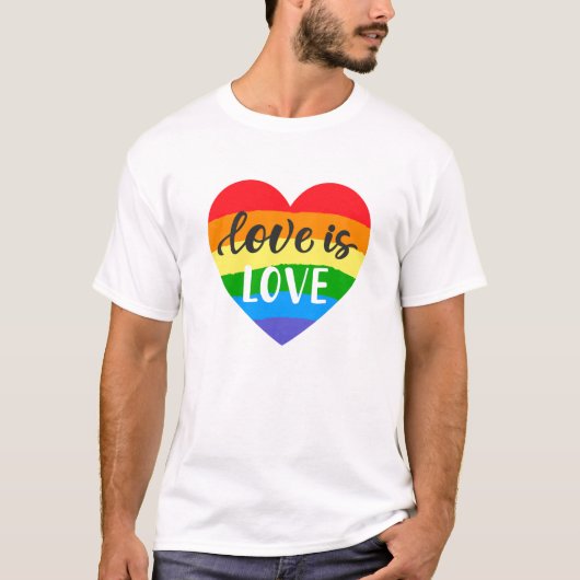 Love Rainbow Heart T-shirt (Voorkant)
