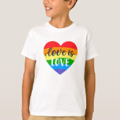 Love Rainbow Heart T-shirt (Voorkant)