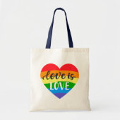 Love Rainbow Heart Tote Bag (Voorkant)