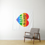 Love Rainbow Heart Wandkleed (In Situ (horizontaal))