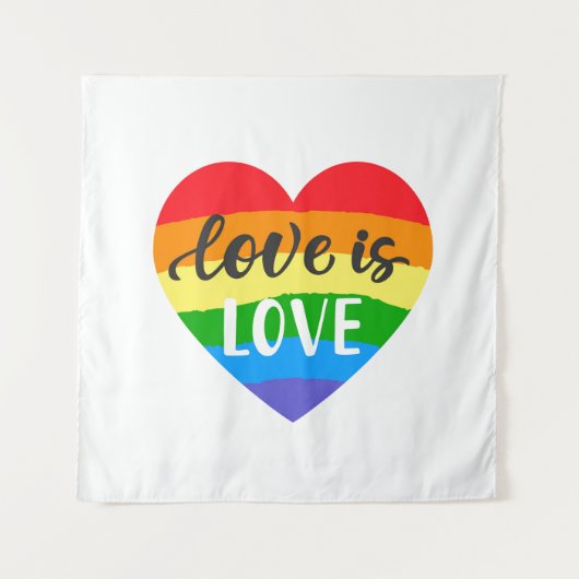 Love Rainbow Heart Wandkleed (Voorkant)