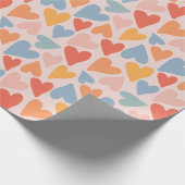 Love Rainbow Hearts Pattern Wrapping Paper Cadeaupapier (Hoek)