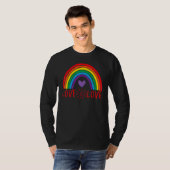 Love Rainbow LGBTQ LGBT Pride Hearts Day Valentine T-shirt (Voorkant volledig)
