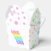 "Love" Rainbow Polka gedateerd Bedankdoosjes (Geopend)