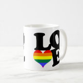 Love Rainbow Pride Koffiemok (Voorkant rechts)