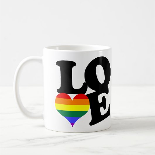 Love Rainbow Pride Koffiemok (Links)