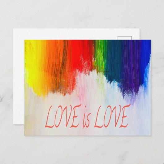 Love Rainbow Pride LBGQT Briefkaart (Voorkant / Achterkant)