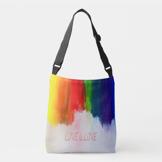 Love Rainbow Pride LBGQT Crossbody Tas (Voorkant)