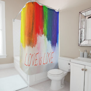 Love Rainbow Pride LBGQT Douchegordijn