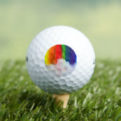 Love Rainbow Pride LBGQT Golfballen (Insitu Shirt)