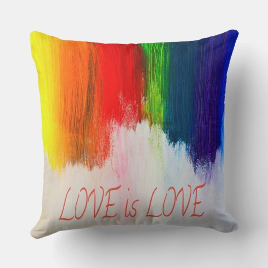 Love Rainbow Pride LBGQT Kussen (Achterkant)