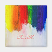 Love Rainbow Pride LBGQT Magneet (Voorkant)
