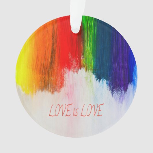 Love Rainbow Pride LBGQT Ornament (voorkant)