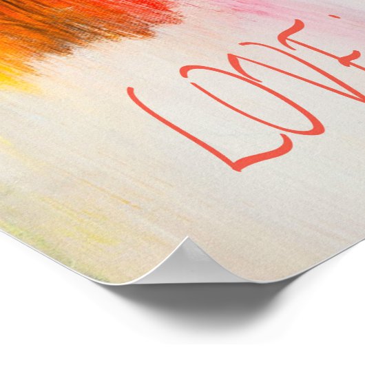 Love Rainbow Pride LBGQT Poster (Hoek)