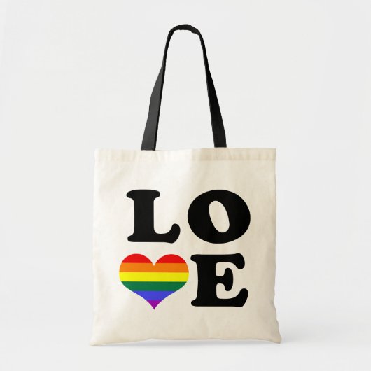 Love Rainbow Pride Tote Bag (Voorkant)