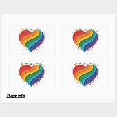 Love Rainbow Rechthoekige Sticker (Vel)