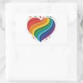 Love Rainbow Rechthoekige Sticker (Tas)