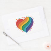 Love Rainbow Rechthoekige Sticker (Envelop)