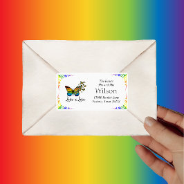 Love Rainbow Return Address Etiket