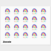 LOVE rainbow Ronde Sticker (Vel)