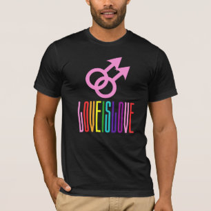 Love Rainbow Text LGBTQ Gay Pride T-shirt
