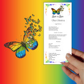 Love Rainbow Theme Weddenrenmenu Menu