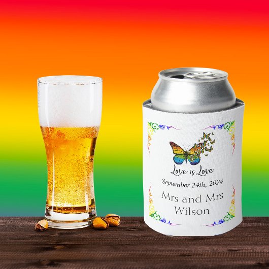 Love Rainbow Theme Wedding Blikjeskoeler