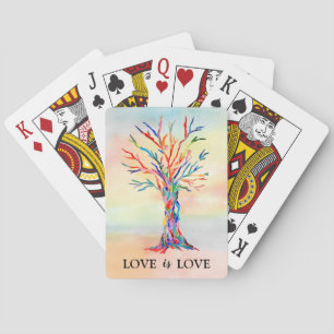 Love Rainbow Tree Plays Pokerkaarten