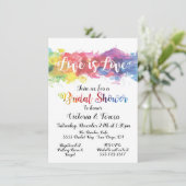 Love Rainbow Waterverf Vrijgezellenfeest Kaart (Staand voorkant)