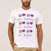 Love Rainbow Wedding Cake Gay Pride Heart T-shirt (Voorkant)