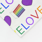LOVE Rainbow Wedding Cake Paars Heart Gay Pride Fleece Deken (Hoek)