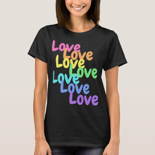 "Love" Rainbow Women's T-Shirt (Voorkant)