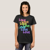 "Love" Rainbow Women's T-Shirt (Voorkant volledig)