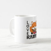 Love Ramen Cute Fox Kawaii Foxes Koffiemok (Voorkant links)