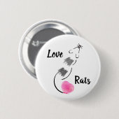 Love Rats - Shaded Ronde Button 5,7 Cm (Voorkant /achterkant)