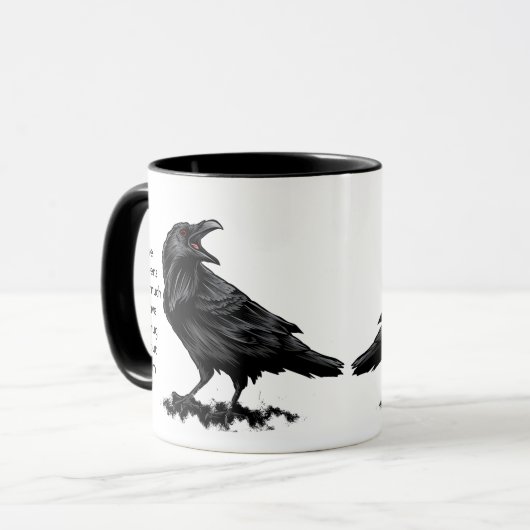 Love Raven Bird So Much Fun Quote Saying Mug Mok (Voorkant links)