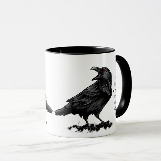 Love Raven Bird So Much Fun Quote Saying Mug Mok (Voorkant rechts)