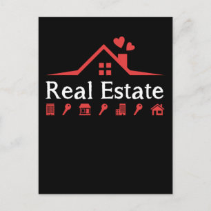 Love Real Estate Property Agent Briefkaart