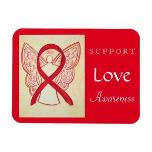 Love Red Awareness Ribbon Angel Custom Magnet Magneet