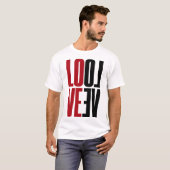 Love Red Black High Typography Vertical Mirror T-shirt (Voorkant volledig)